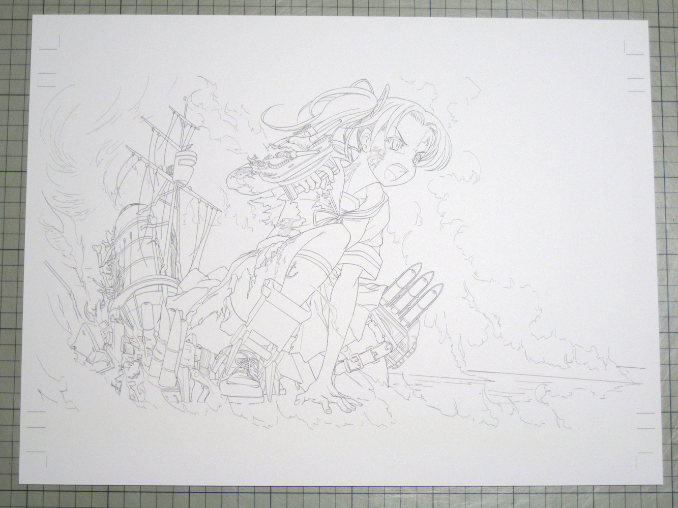 透明水彩で描く艦これイラスト メイキングオブソロモンの鬼神さん Part1 Nakaのイラスト工房